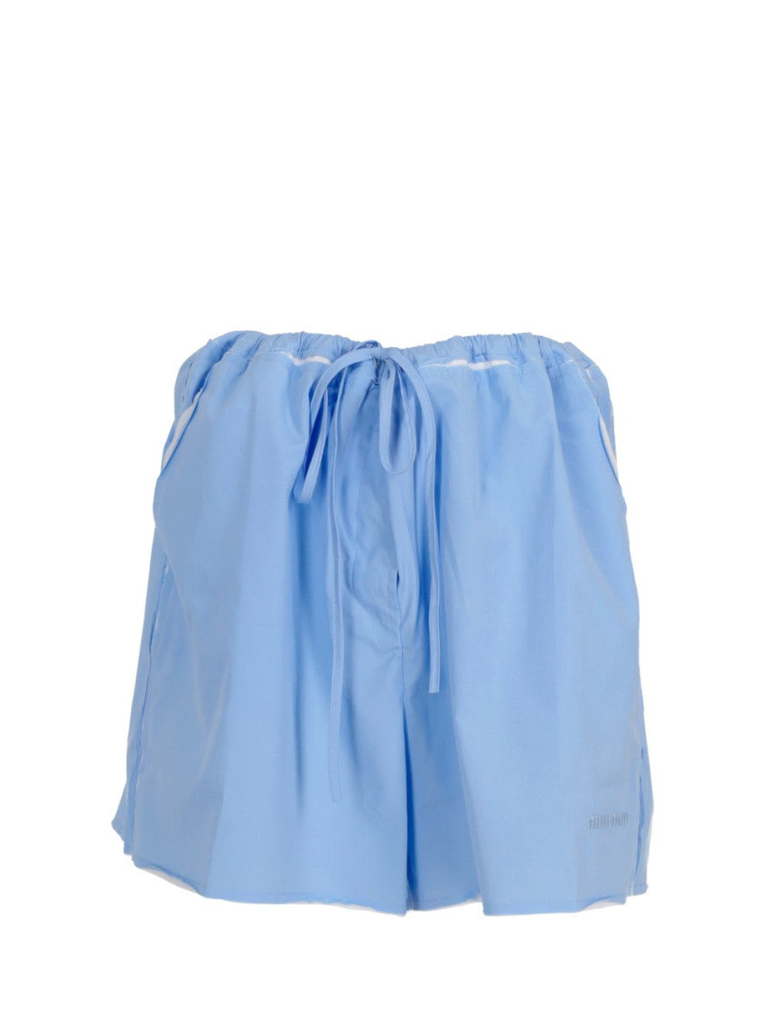 Light Blue Cotton Shorts 1