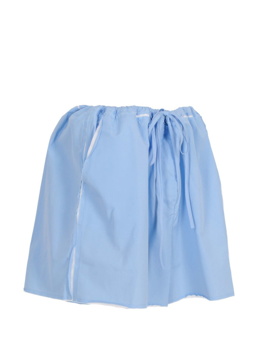Light Blue Cotton Shorts 2