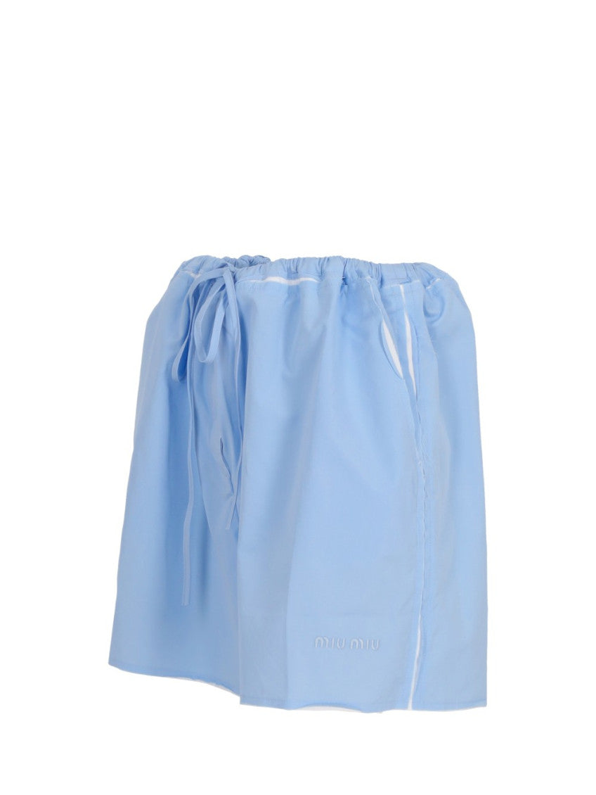 Light Blue Cotton Shorts 3