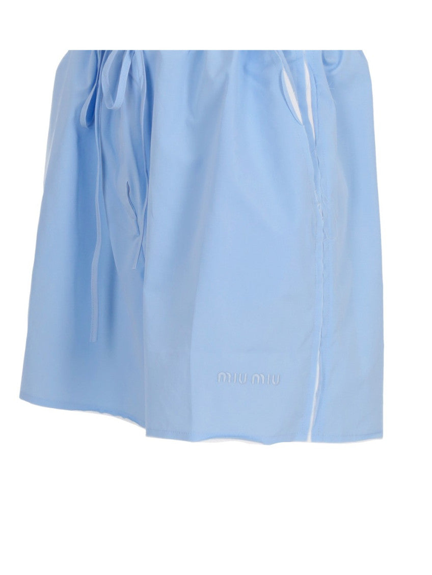 Light Blue Cotton Shorts 4