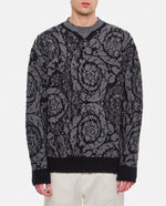 Black Barocco Knit Sweater 1