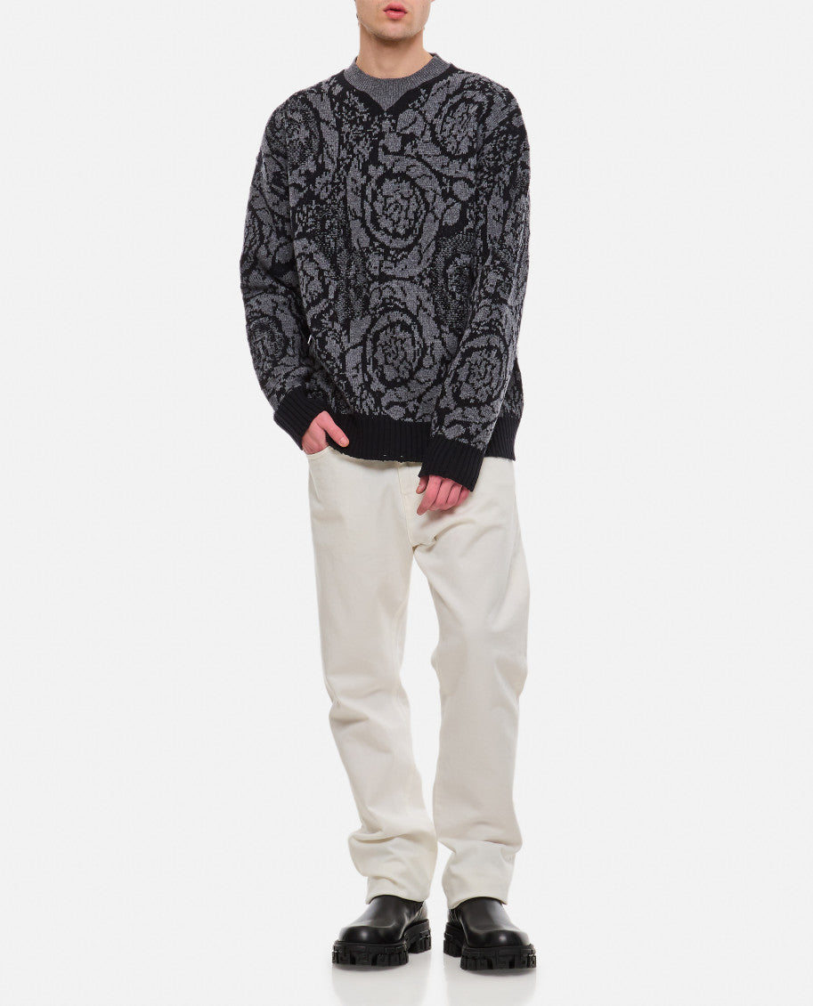 Black Barocco Knit Sweater 2