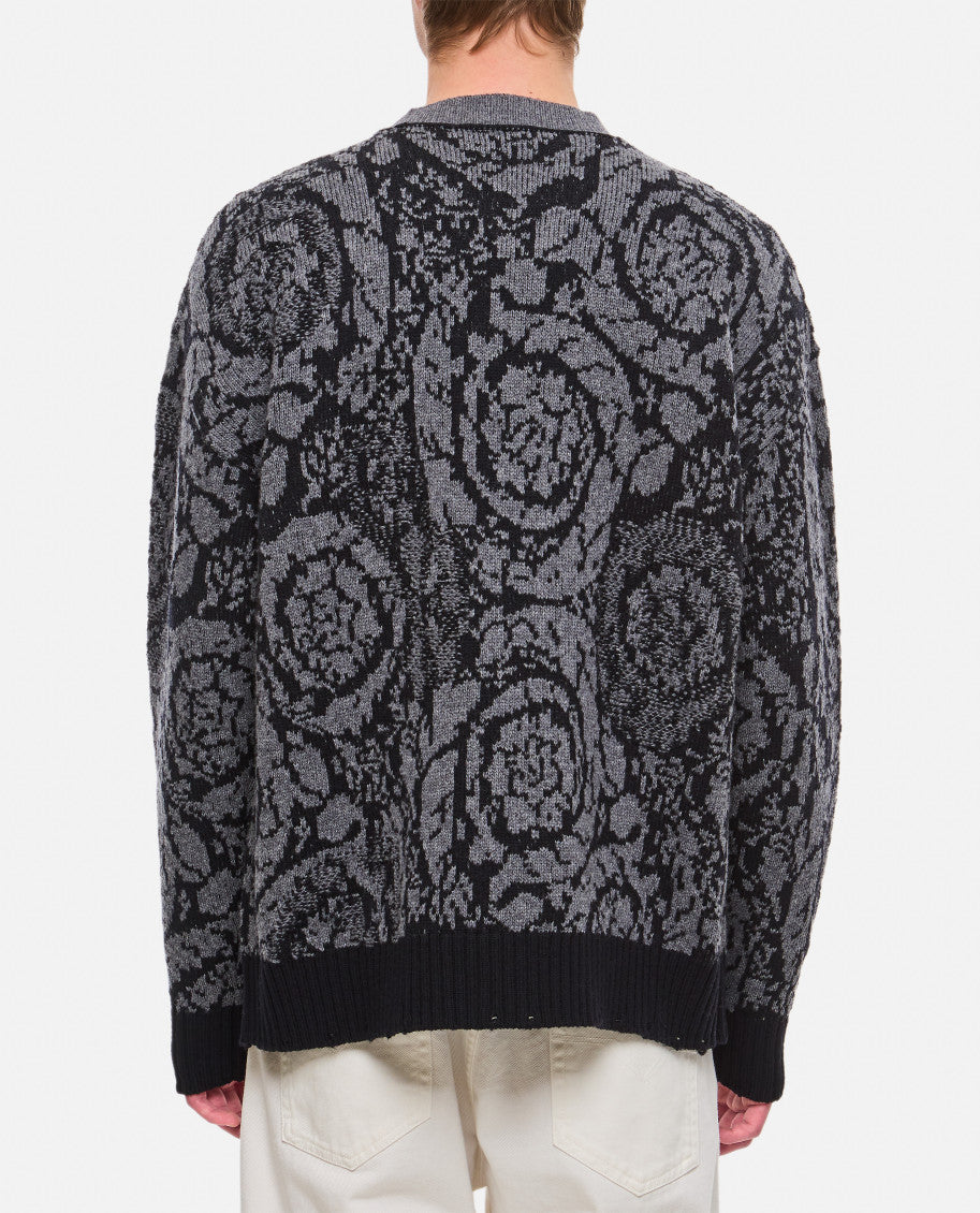 Black Barocco Knit Sweater 3