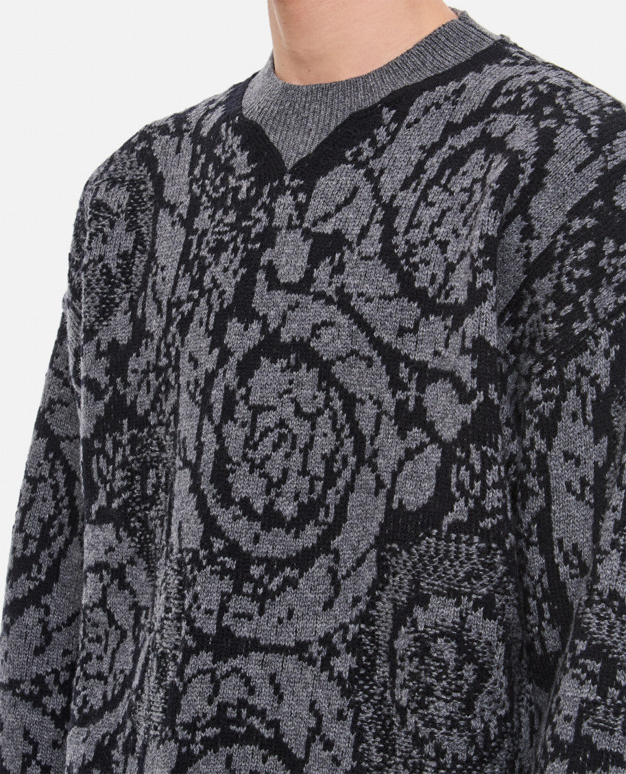 Black Barocco Knit Sweater 4