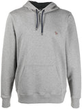 Grey Zebra logo cotton hoodie 1
