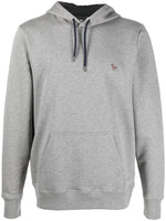 Grey Zebra logo cotton hoodie 1