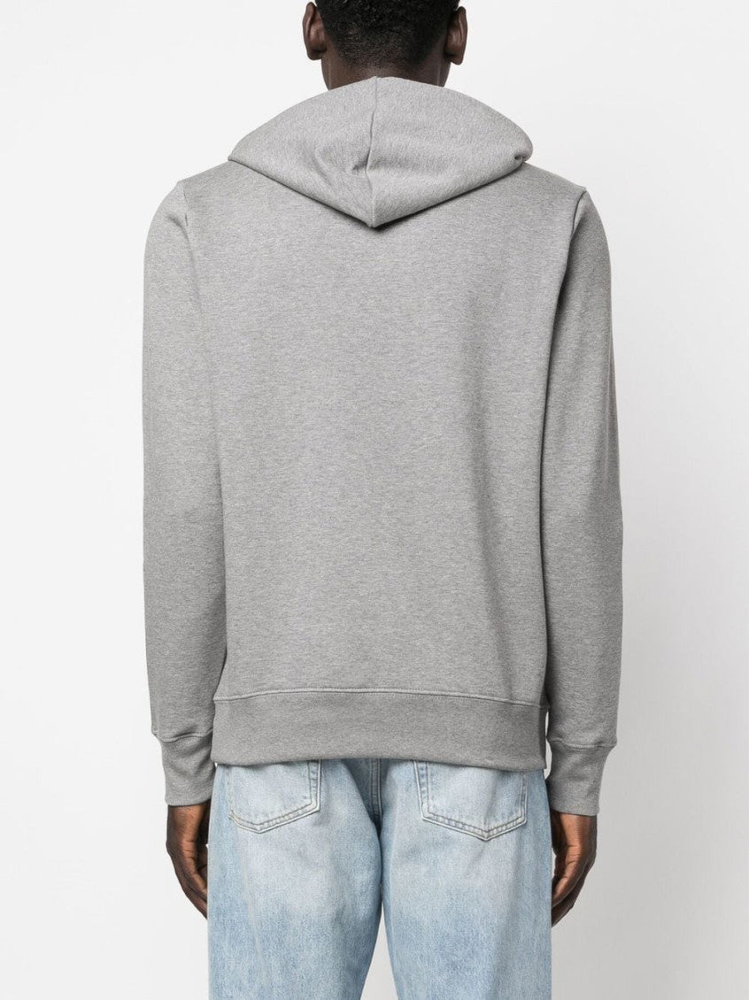 Grey Zebra logo cotton hoodie 5