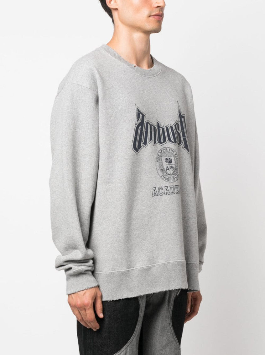 Grey Logo Cotton Sweatshirt 3