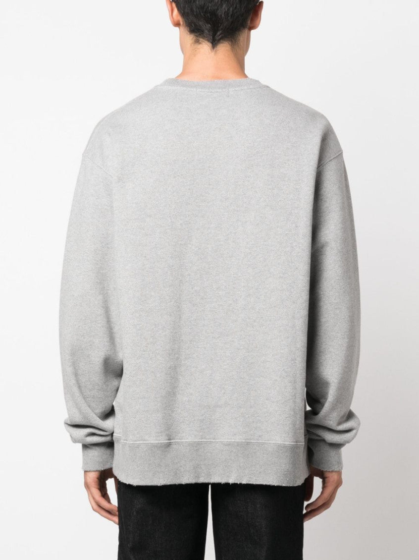 Grey Logo Cotton Sweatshirt 4