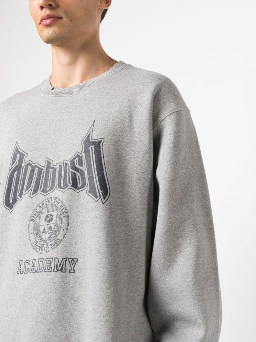 Grey Logo Cotton Sweatshirt 5