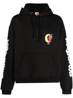 Black Logo Cotton Hoodie 1