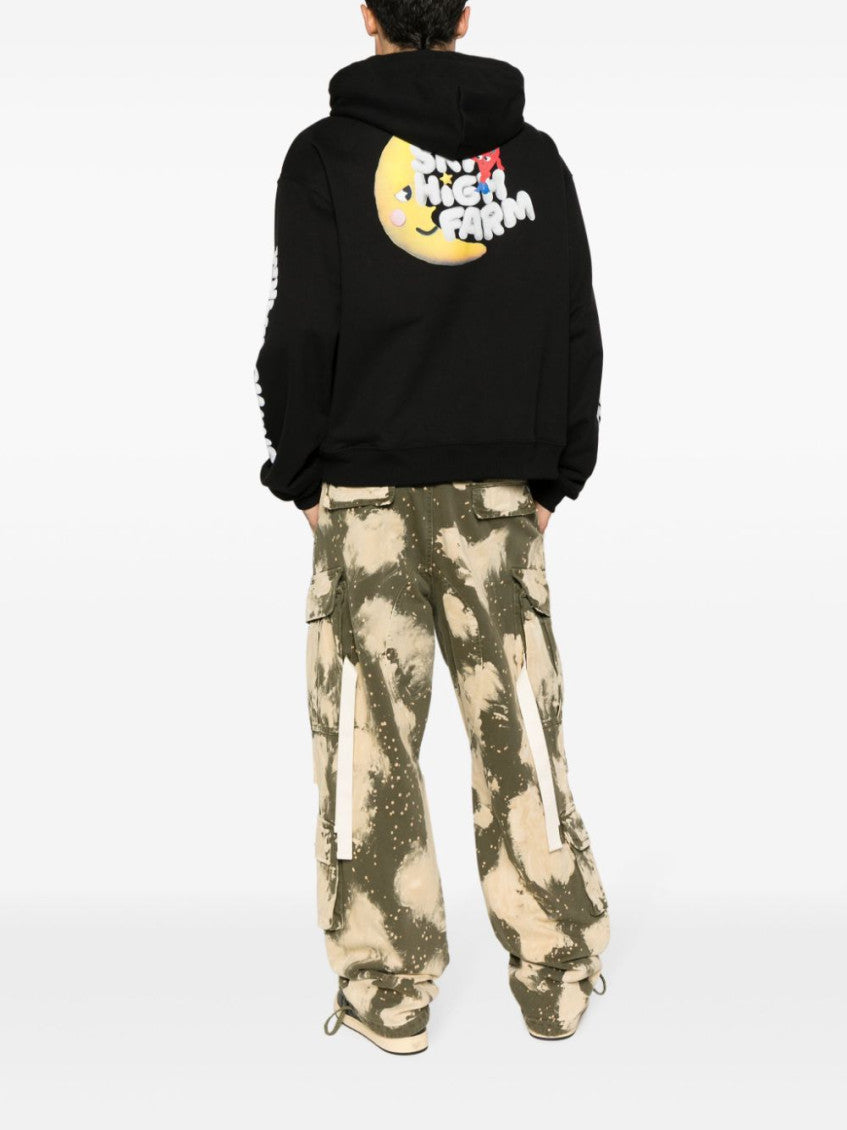 Black Logo Cotton Hoodie 4