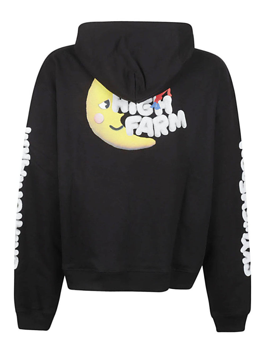 Black Logo Cotton Hoodie 7