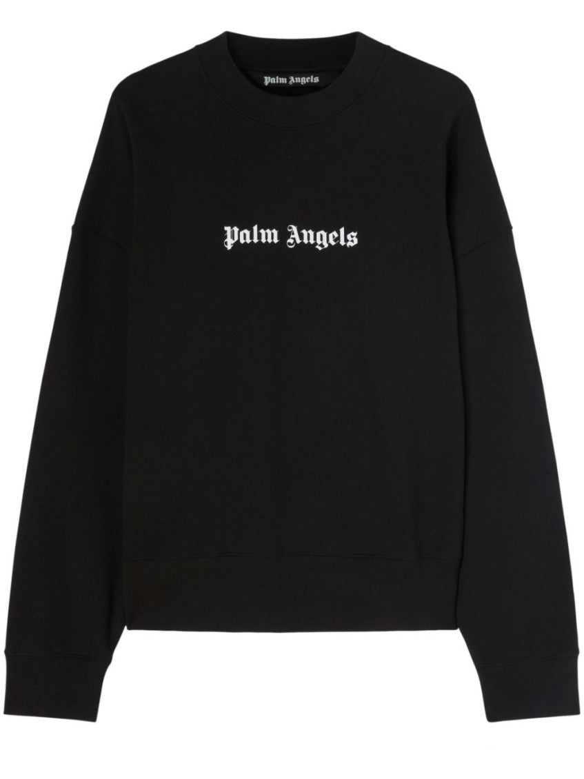 Black Logo Cotton Sweatshirt 1