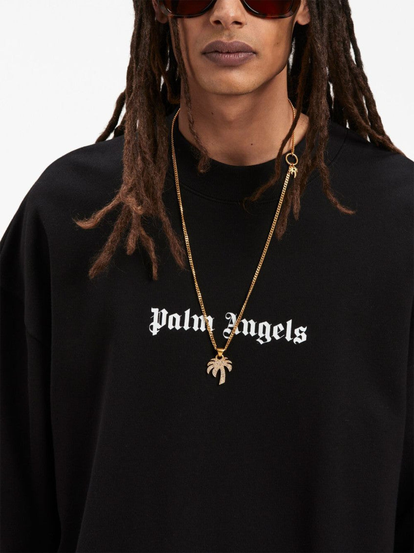 Black Logo Cotton Sweatshirt 2
