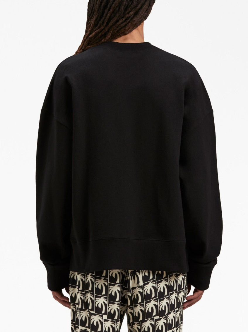 Black Logo Cotton Sweatshirt 3