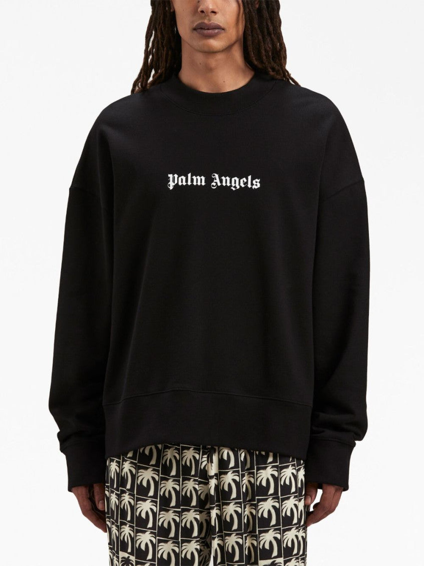Black Logo Cotton Sweatshirt 6