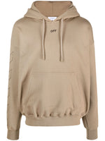 Beige Logo Cotton Hoodie 1