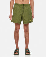 Green Dots Skull Swim Shorts 1