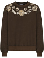 Brown Printed Cotton Sweatshirt 1