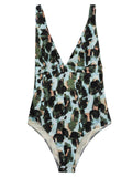 Multi Color Crossy Printed One-piece Swimsuit 1