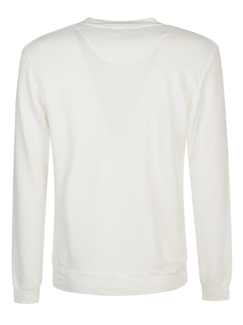White Cotton blend linen sweatshirt 2