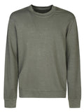 Green Cotton Blend Linen Sweatshirt 1
