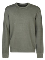 Green Cotton Blend Linen Sweatshirt 1