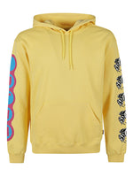 Yellow Printed Cotton Hoodie 1