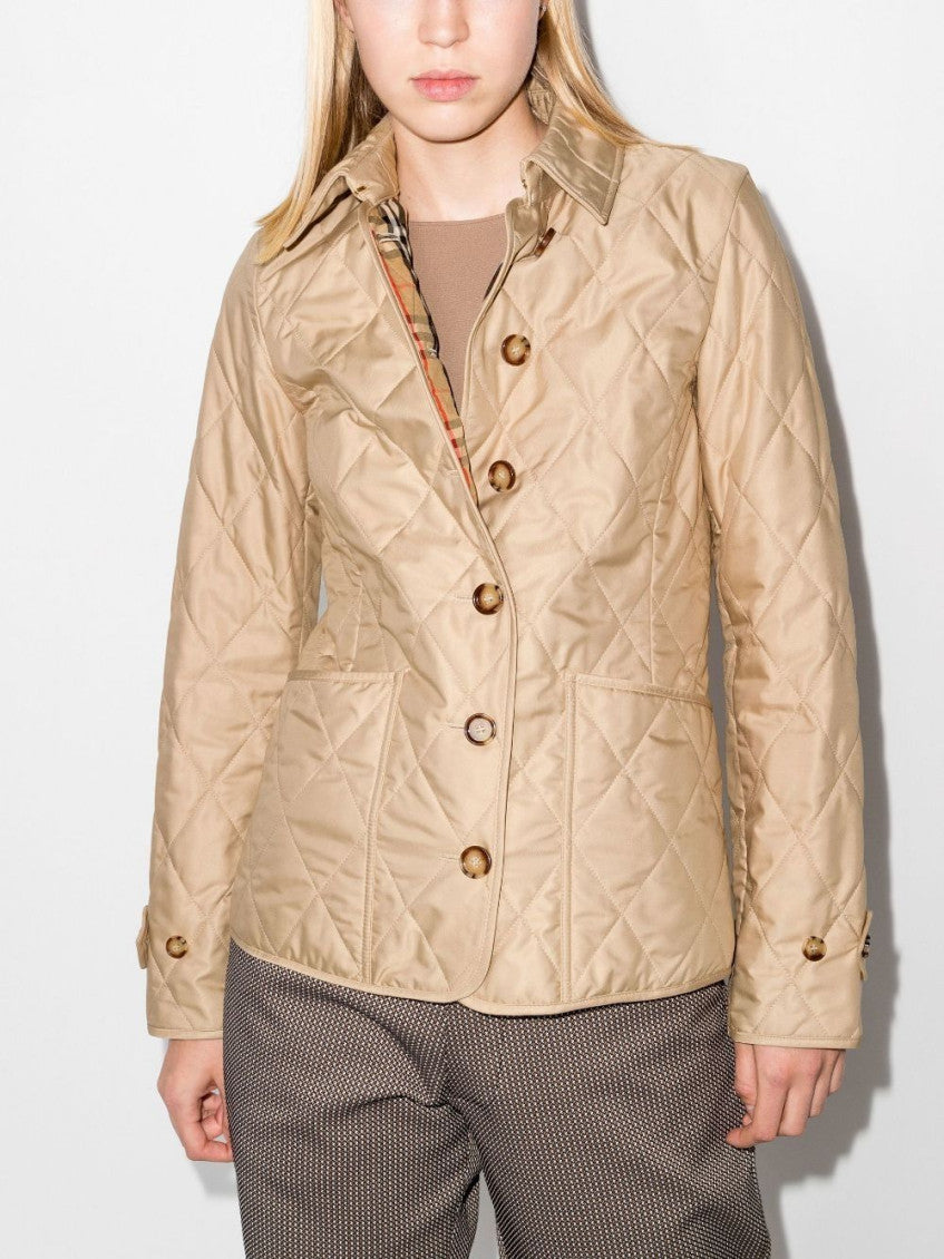 Beige Quilted jacket 10