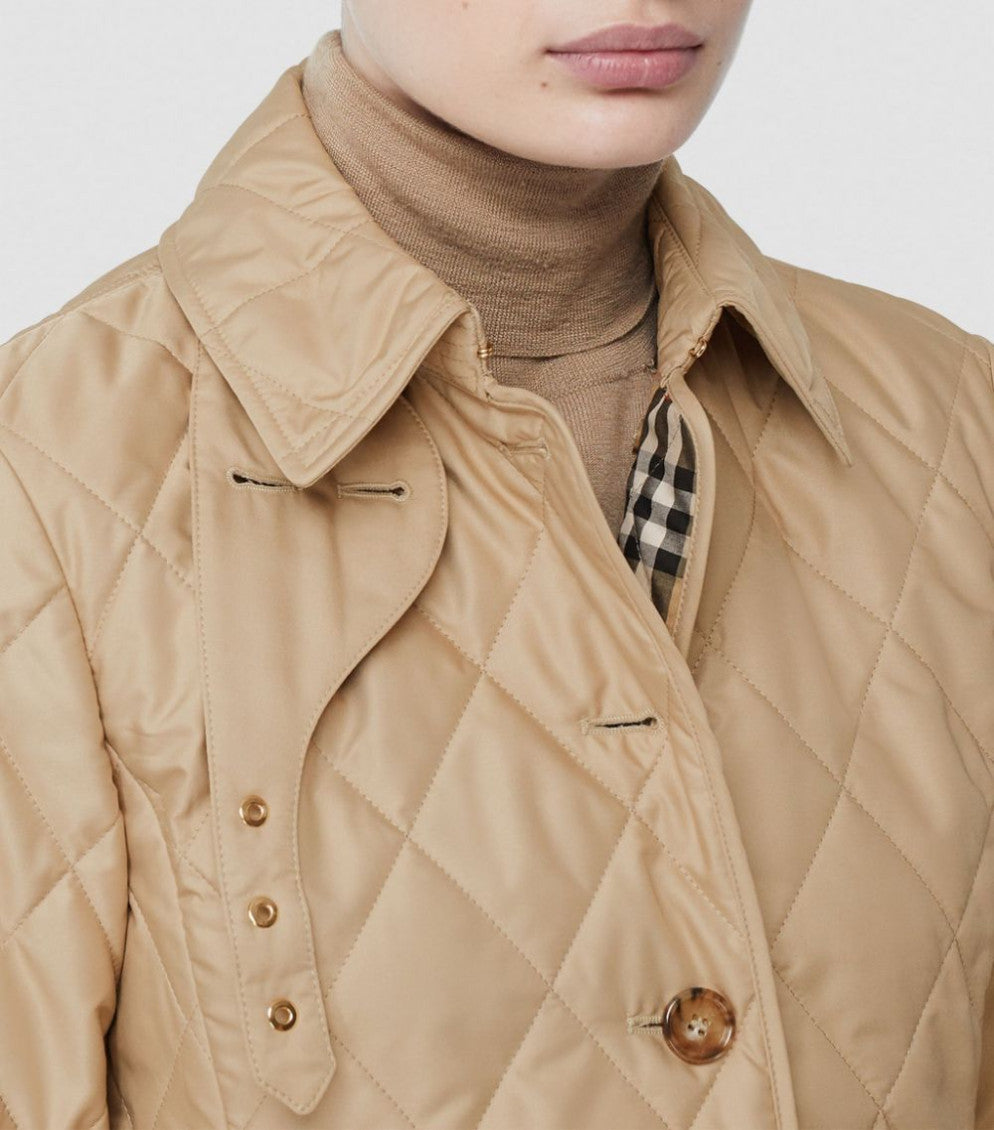 Beige Quilted jacket 7