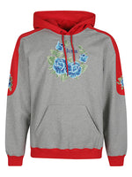 Grey Printed Cotton Hoodie 1
