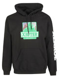 Black Printed Cotton Hoodie 1