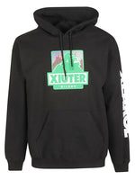 Black Printed Cotton Hoodie 1