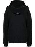 Black Logo Cotton Hoodie 1