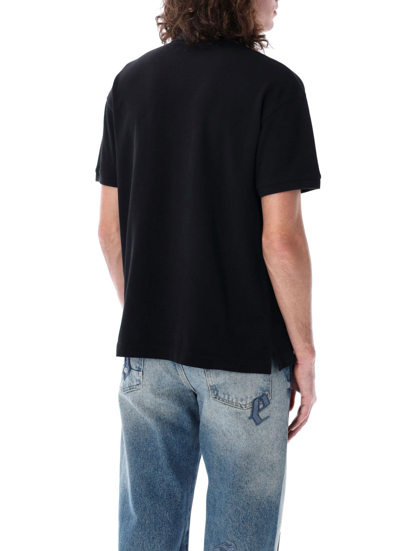 Black Logo Print Polo 2