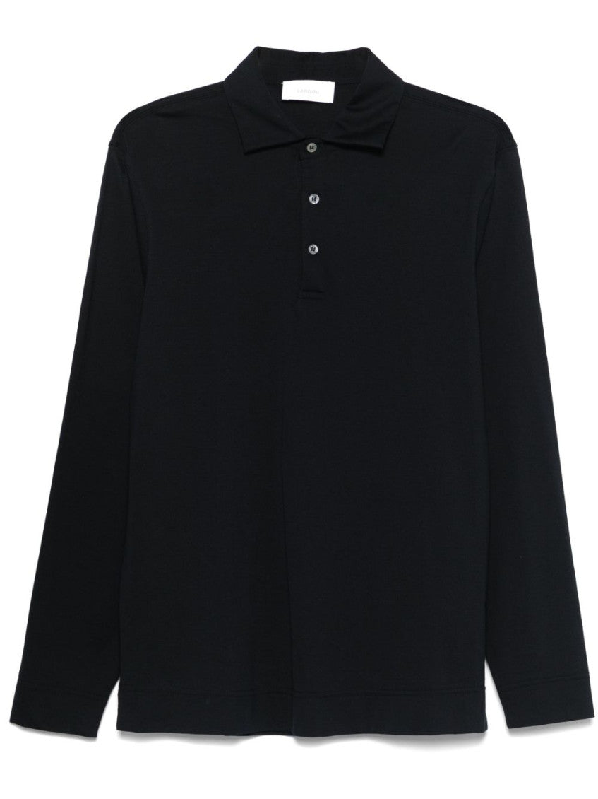 Navy Blue Long Sleeved Polo 1