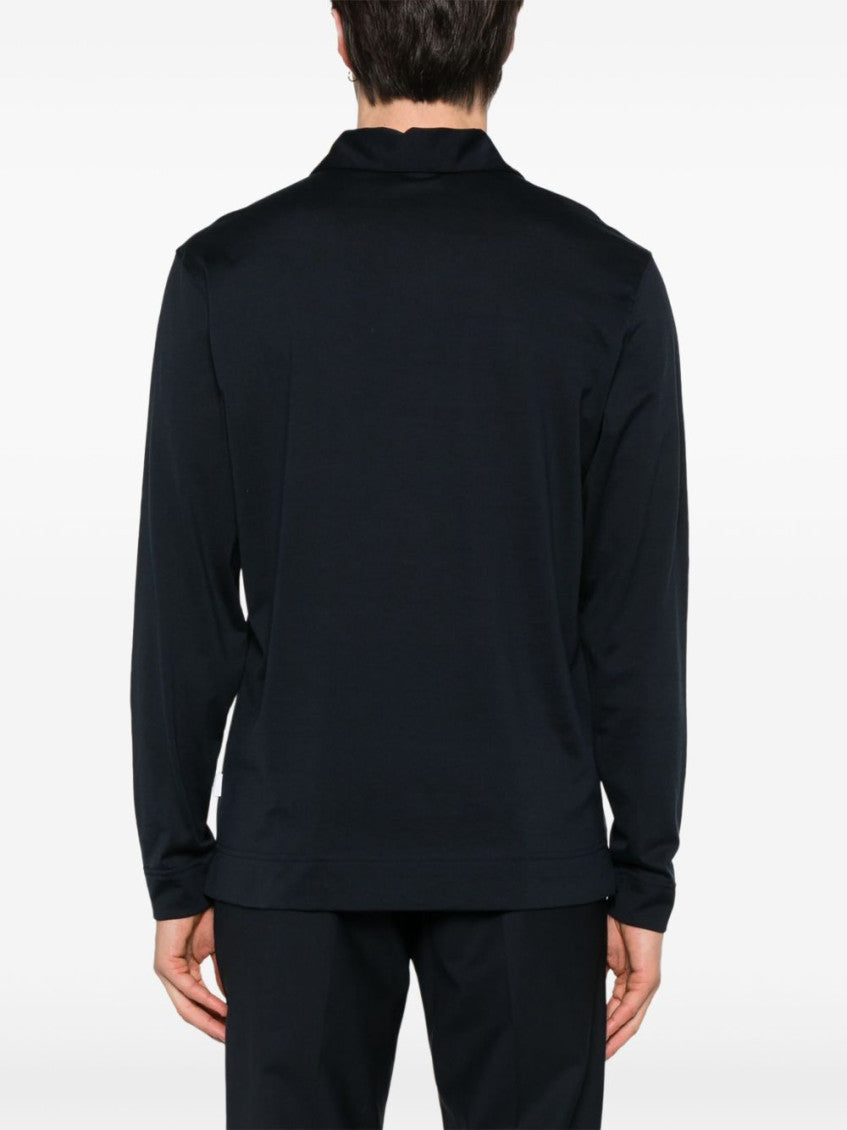 Navy Blue Long Sleeved Polo 3