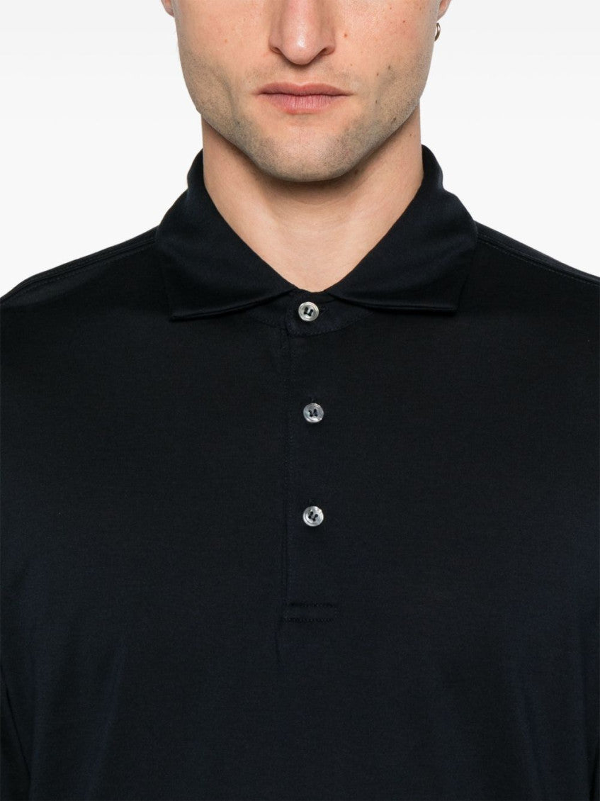 Navy Blue Long Sleeved Polo 4