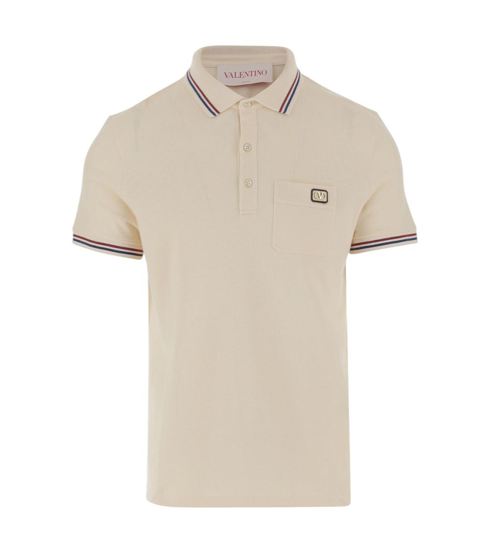 Beige Logo Signature polo 1