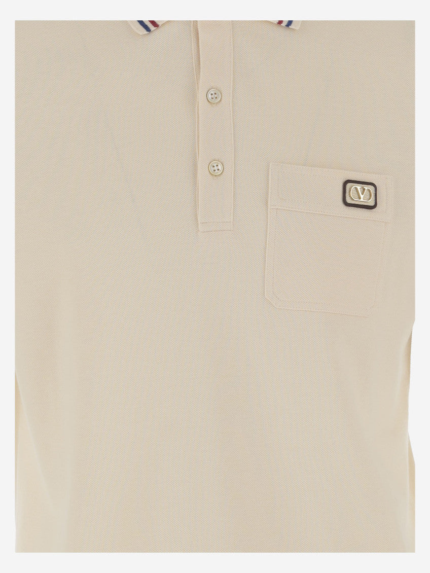 Beige Logo Signature polo 3