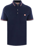 Navy Blue Short Sleeved Logo Polo 1