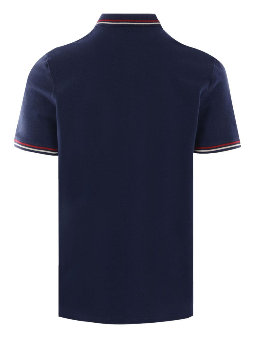 Navy Blue Short Sleeved Logo Polo 2