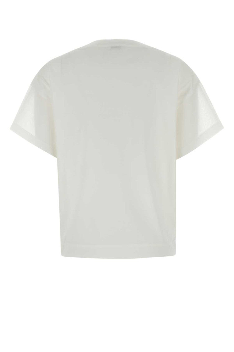 White Crew Neck Cotton T-Shirt 2