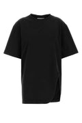Black Crew Neck Asymmetric Cut T-Shirt 1
