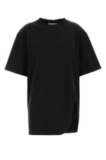 Black Crew Neck Asymmetric Cut T-Shirt 1