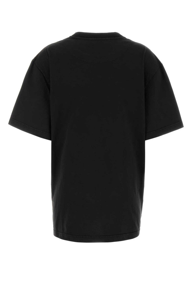 Black Crew Neck Asymmetric Cut T-Shirt 2
