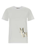 White Crew Neck Graphic Logo T-Shirt 1