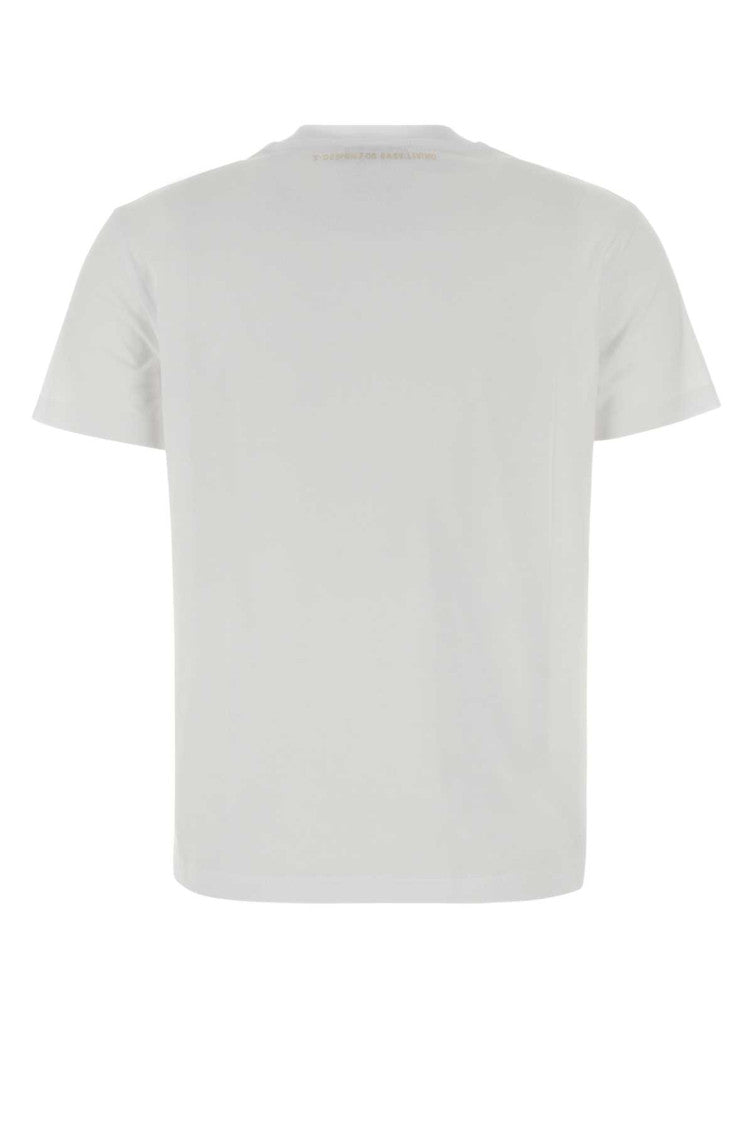 White Crew Neck Graphic Logo T-Shirt 2