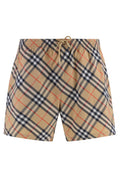 Beige Printed swim shorts 1
